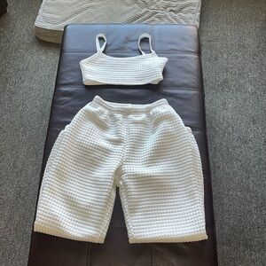 White sweat pants sets